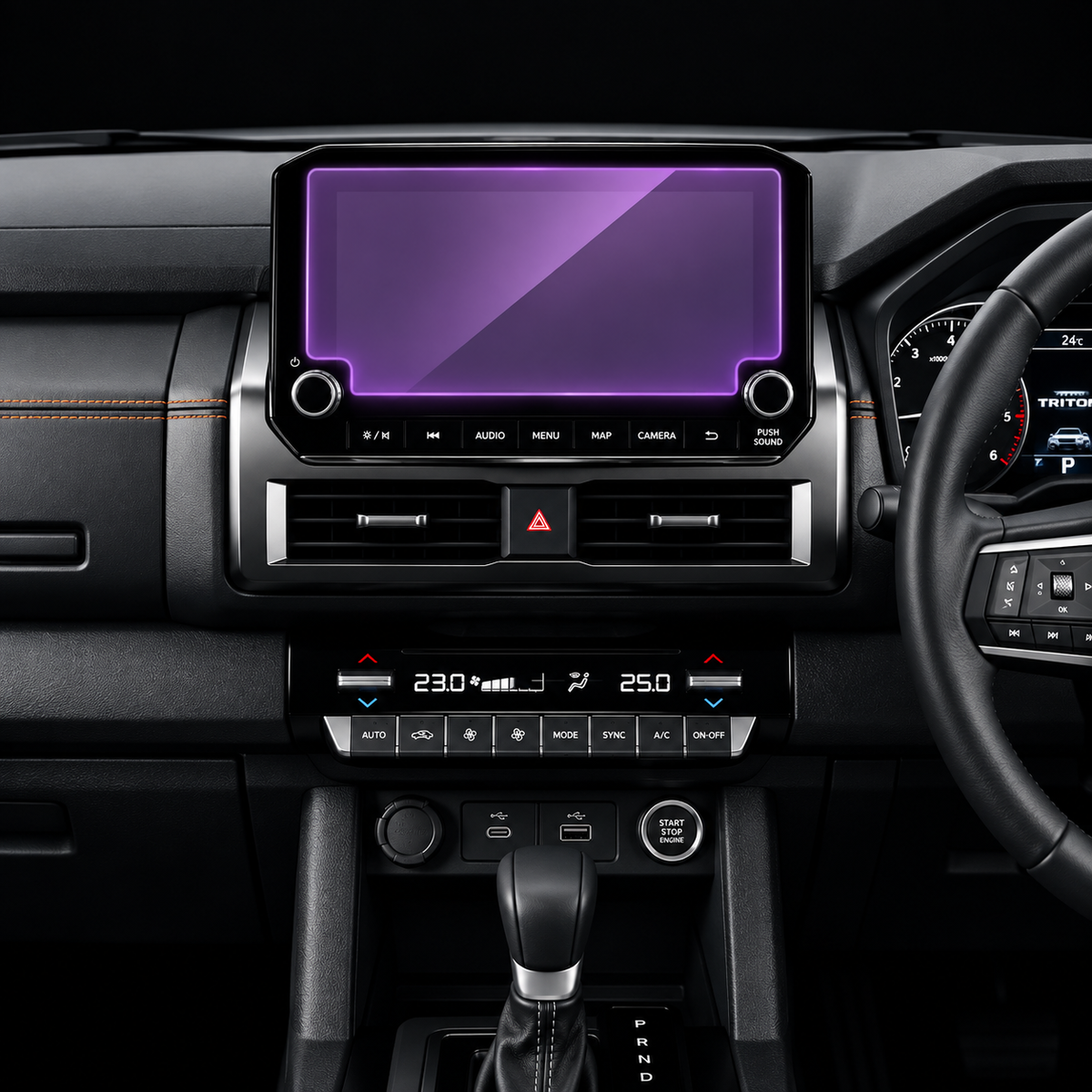 Infotainment Screen Protection - Mitsubishi Triton